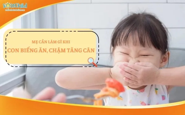 Trẻ biếng ăn chậm tăng cân nên làm gì để con thích ăn, hấp thu tốt?