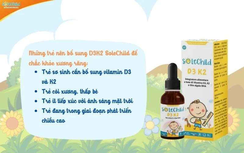 Những đối tượng nên sử dụng D3K2 SoleChild để tăng phát triển chiều cao