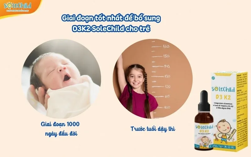 Những đối tượng nên sử dụng D3K2 SoleChild để tăng phát triển chiều cao