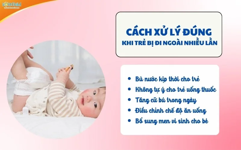 Bé đi ngoài nhiều lần nguyên nhân do đâu và xử lý như thế nào?