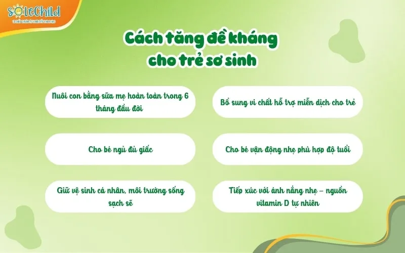 Cẩm nang cho mẹ: 6 phương pháp tăng đề kháng cho trẻ sơ sinh Cẩm nang cho mẹ: 6 phương pháp tăng đề kháng cho trẻ sơ sinh