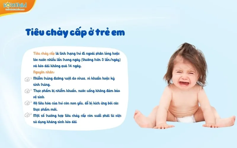 Tiêu chảy cấp ở trẻ em: Nguyên nhân, triệu chứng và cách xử lý an toàn cho trẻ Tiêu chảy cấp ở trẻ em: Nguyên nhân, triệu chứng và cách xử lý an toàn cho trẻ