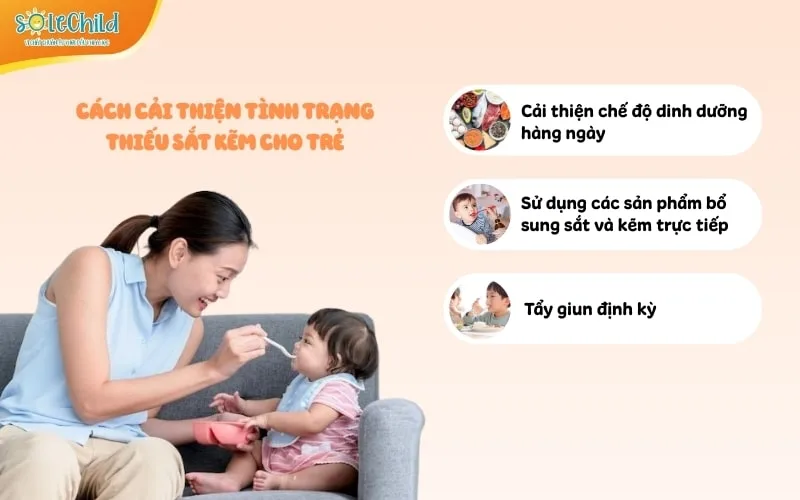 Trẻ thiếu sắt và kẽm: Nguyên nhân, dấu hiệu và giải pháp bổ sung sắt, kẽm hiệu quả cho trẻ Trẻ thiếu sắt và kẽm: Nguyên nhân, dấu hiệu và giải pháp bổ sung sắt, kẽm hiệu quả cho trẻ