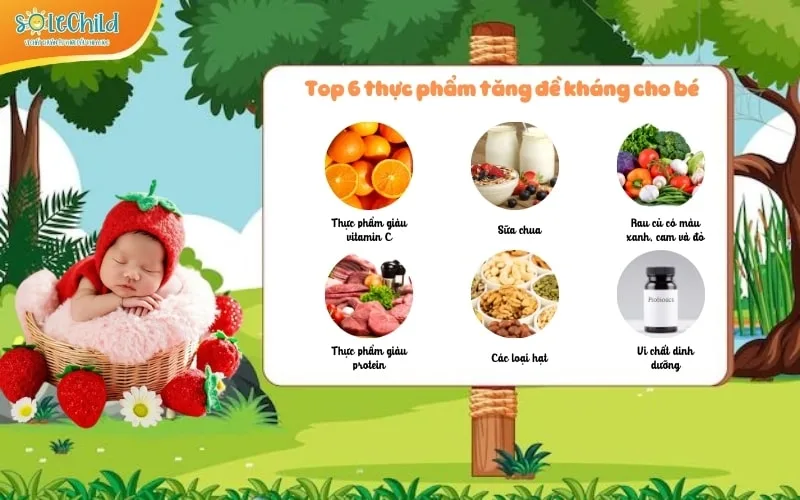 Gợi ý thực phẩm tăng đề kháng cho bé an toàn, tự nhiên Gợi ý thực phẩm tăng đề kháng cho bé an toàn, tự nhiên
