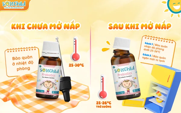 Cách bảo quản men 11 chủng đúng chuẩn cho mẹ Bảo quản men ở nhiệt độ thường dưới 25-30 độ C trước khi mở nắp. Bảo quản ở nhiệt độ dưới 25-26 độ C hoặc ngăn mát tủ lạnh sau khi mở nắp.
